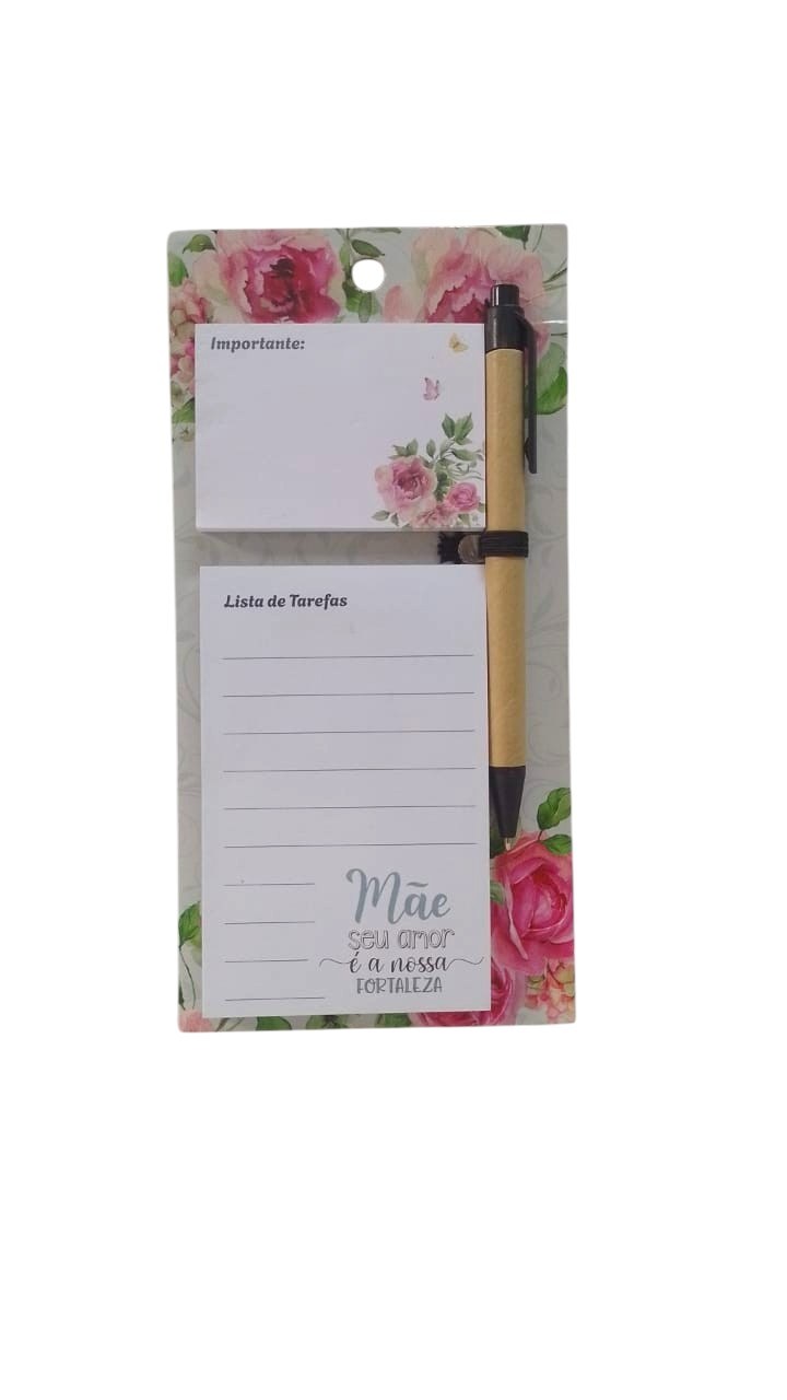 BLOCO DE ANOTACAO MAGNETICO FRASES MAE C/CANETA